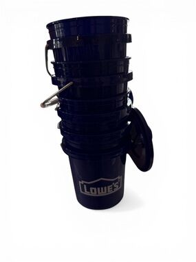 Lowe's Blue  Stackable Plastic Buckets - Set